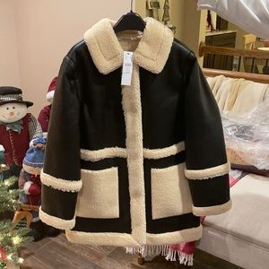 TOPSHOP REVERSIBLE LEATHER COAT